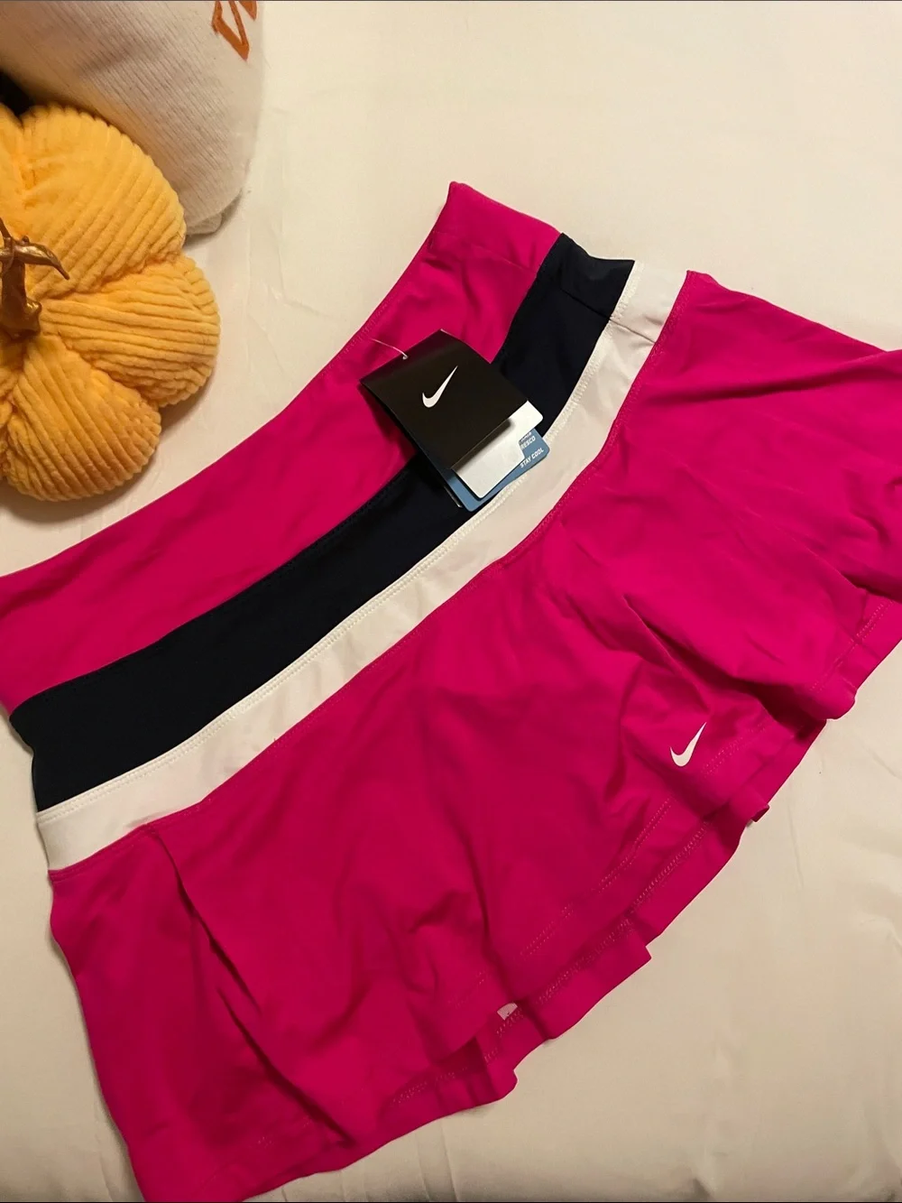 Nike Women’s Hot Pink Skort with Navy & White Waistband